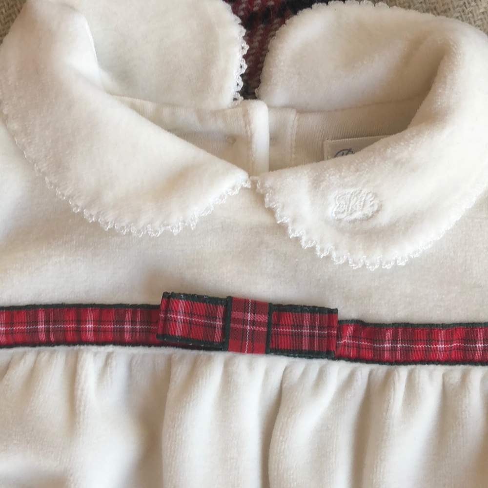Ralph Lauren Holiday Velour Onesie Girls NWT Size 6 months - Picture 2 of 6